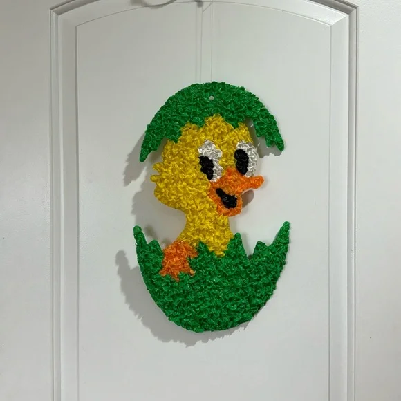 Vintage green popcorn duck egg Easter Decor - Picture 2 of 5